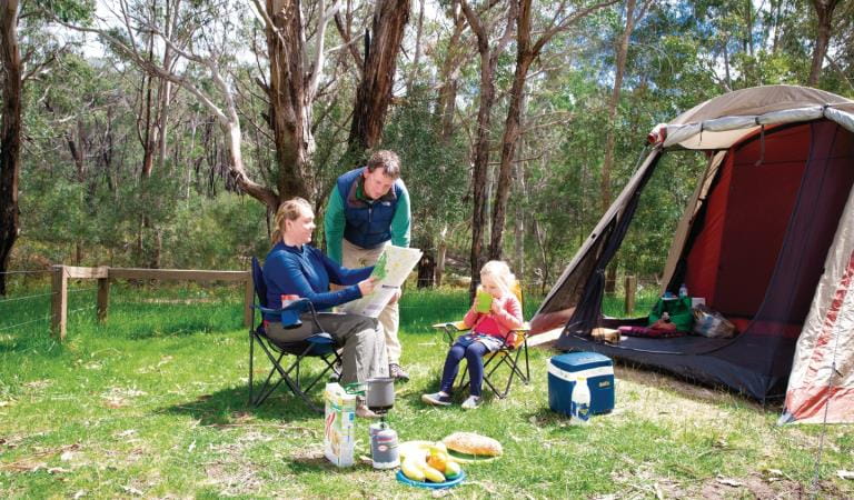 Camping is a popular activity in Victoria's parks and reserves