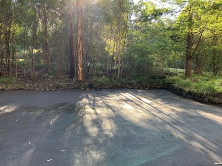 Disabled parking bay with worn markings