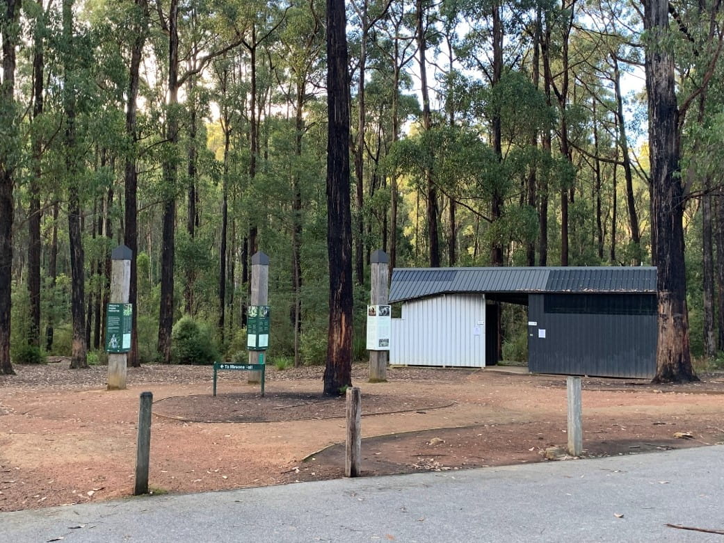 Information and toilet block