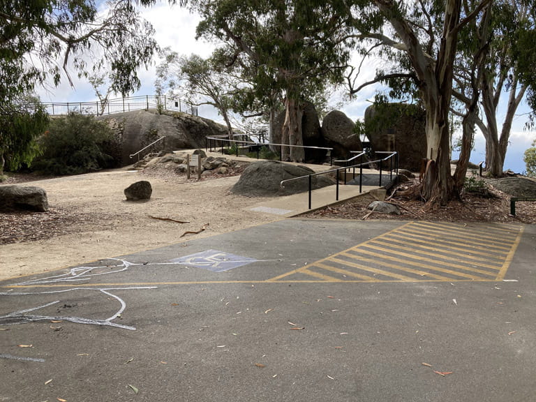Mount Buffalo The Gorge viewing area disabled parking