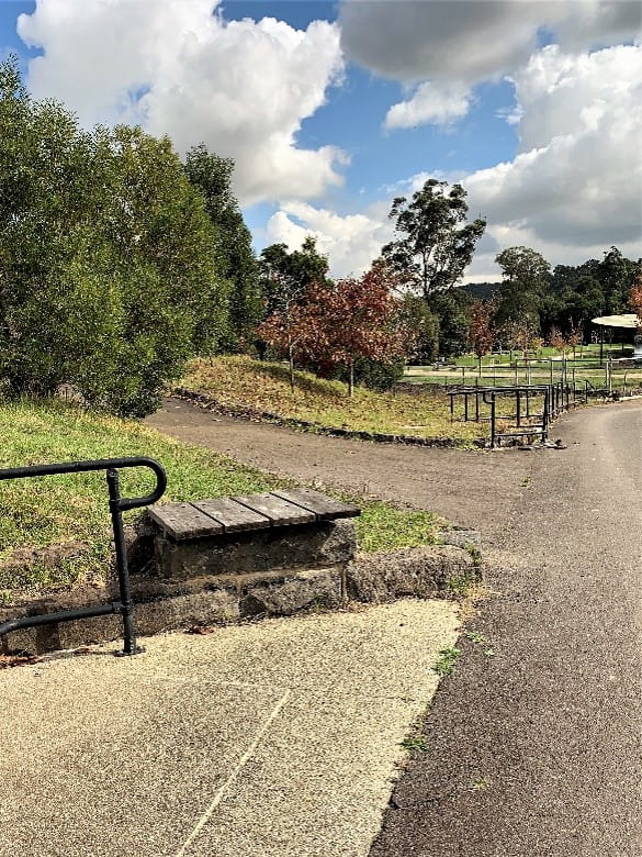 Entry path small bench seat