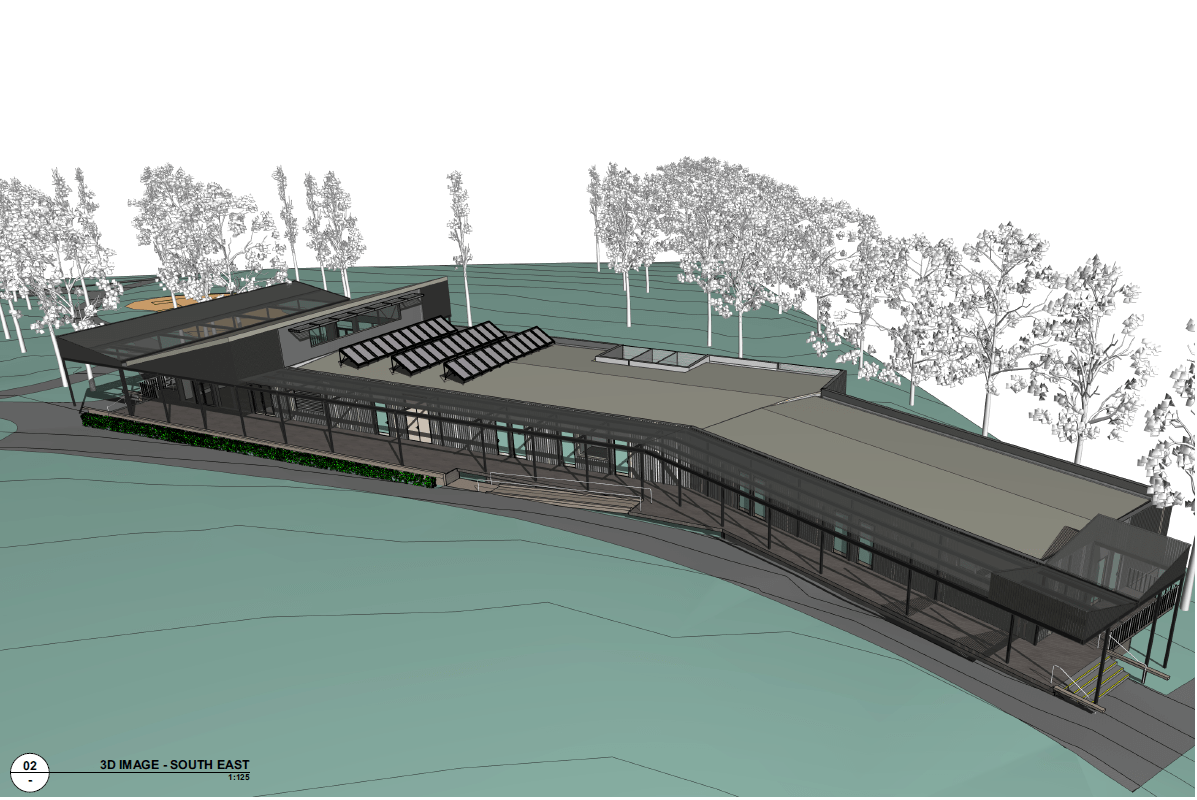 Render of functional design of Albert Park Pavilion. 