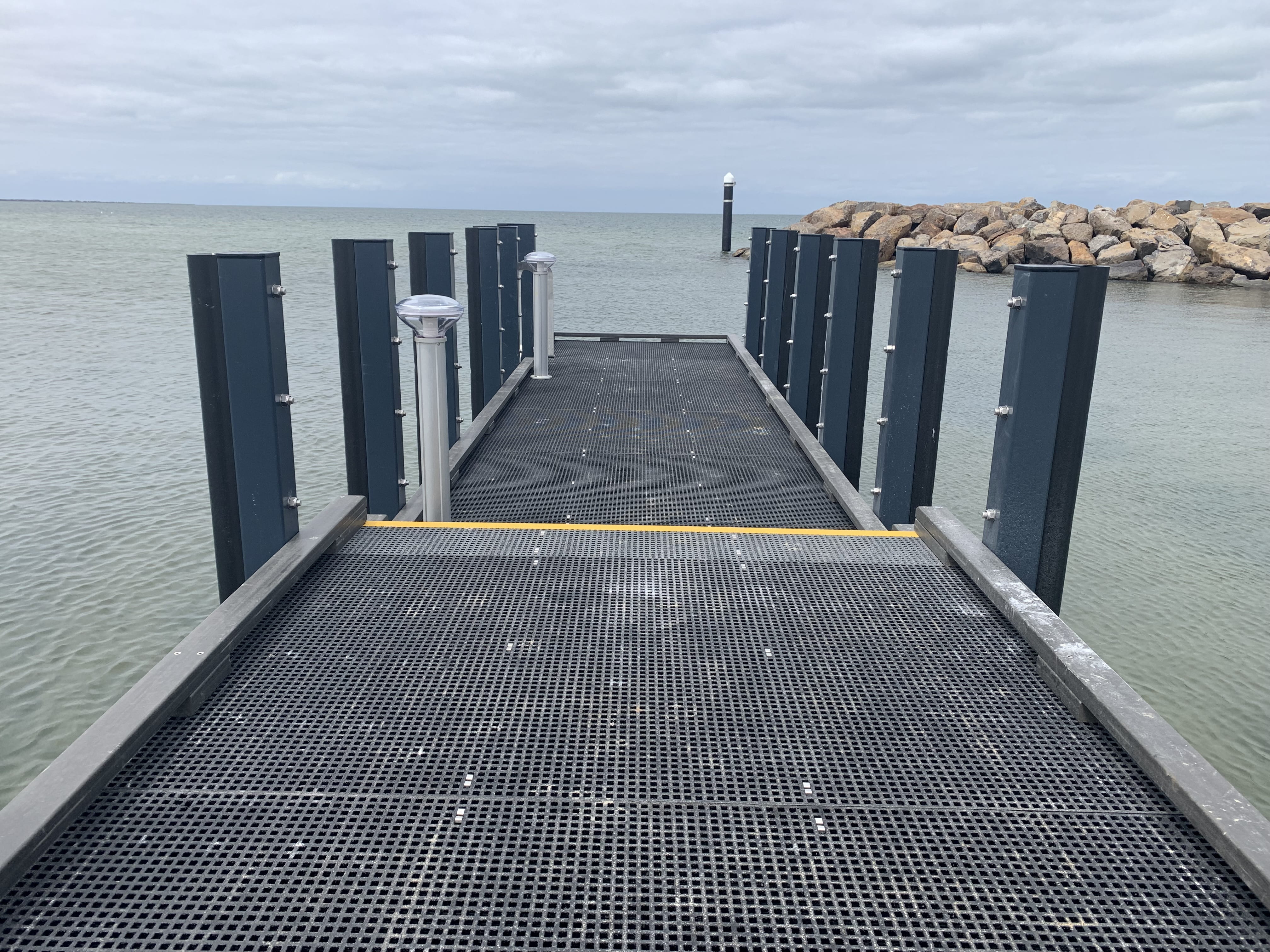 New jetty with breakwater in background