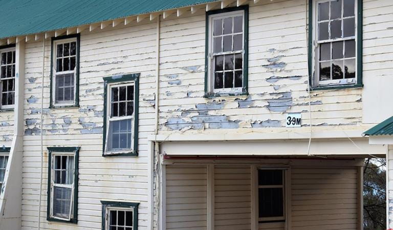 Maintenance works at Mount Buffalo Chalet - North Wing repaint and repair, before 24 April 2020.