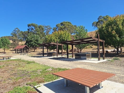 Two new seats and two new bbq areas