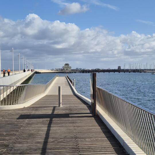 St Kilda Pier redevelopment's new low landing for the pier.