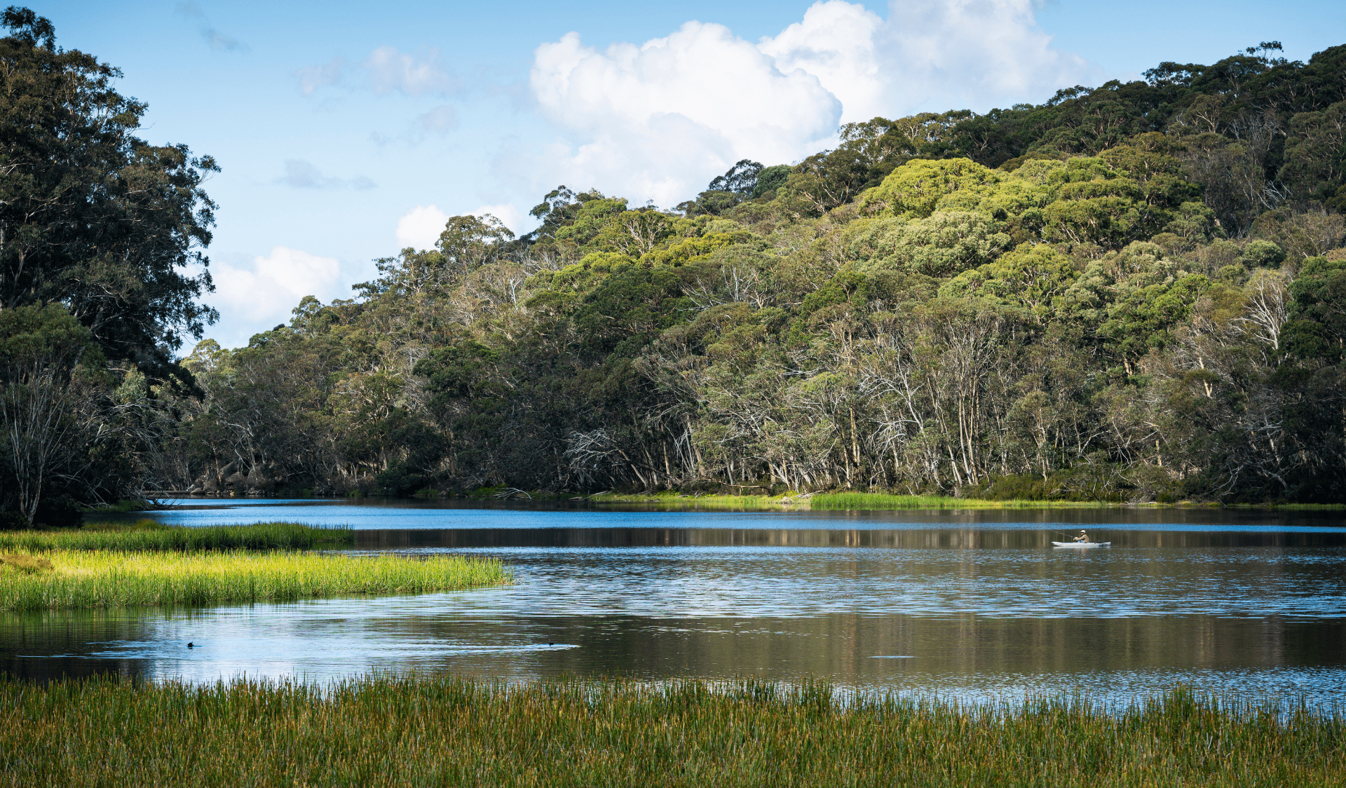 Scenic landscape shot of Lake Catani in Mount Buffalo National Park