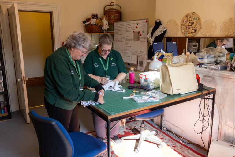 Volunteer dressmakers at Werribee Park