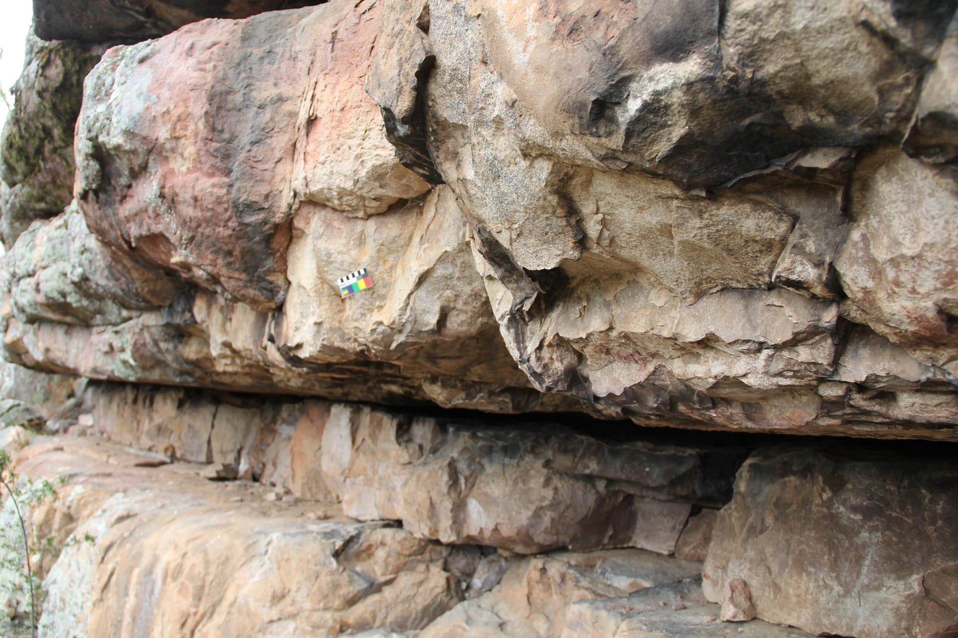 scars on a rocky outcrop where stone has been quarried
