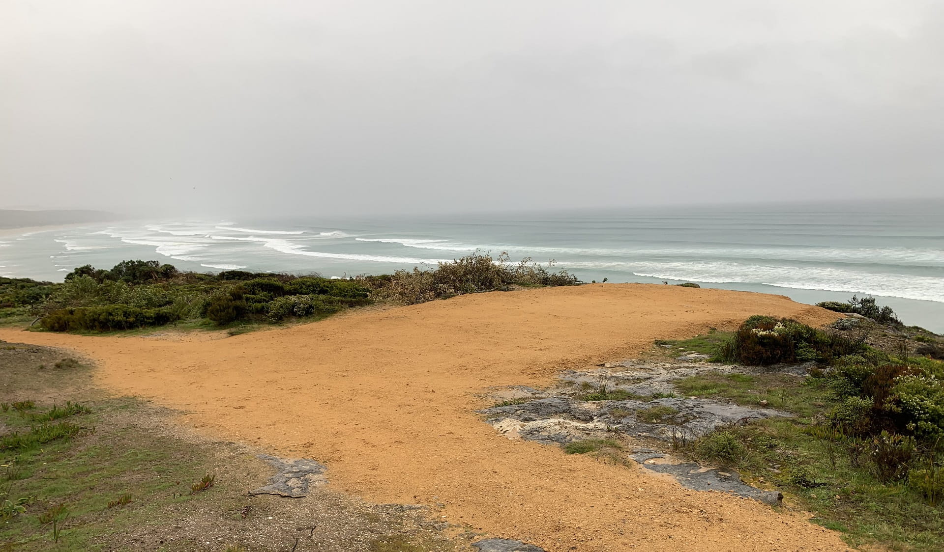 Compacted limestone at Bishops Rock now protects cultural heritage, an historic shell midden site, from harm.