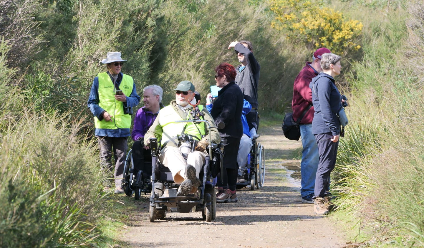 Ian leading a Wheelchair Nature Scoot through Churchill National Park