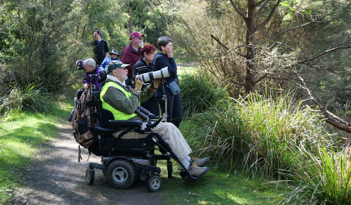 Ian leading a Wheelchair Nature Scoot in Churchill National Park