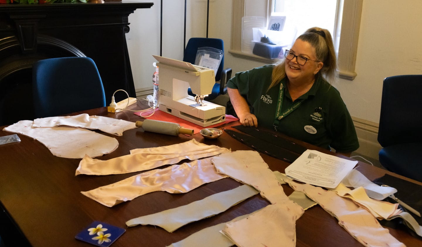 Volunteer member of the Werribee Park sewing group