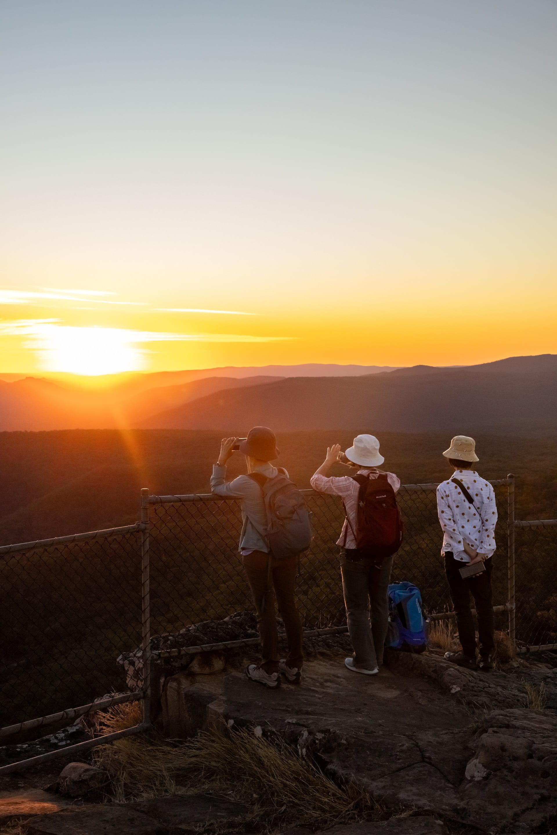 Visitor at Reed Lookout which provides sweeping views of the Grampians and is a favourite spot to catch the Sunset.