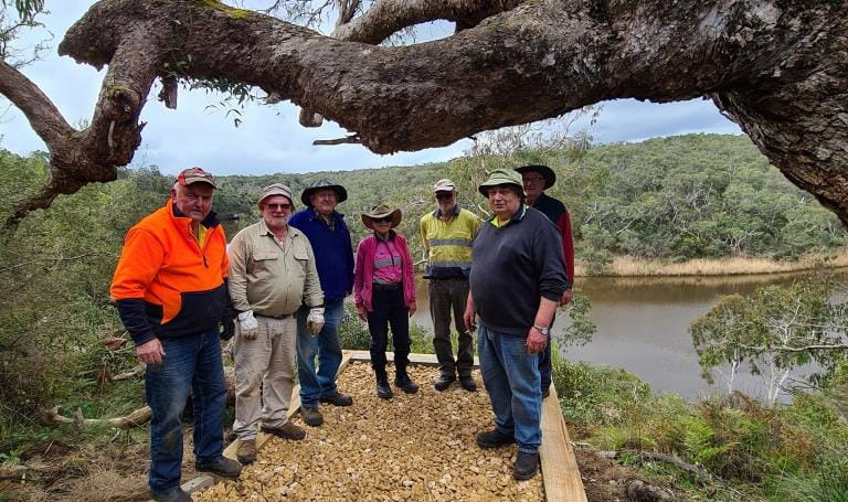 The Friends of the Great South West Walk constructing a lookout along the 262km track