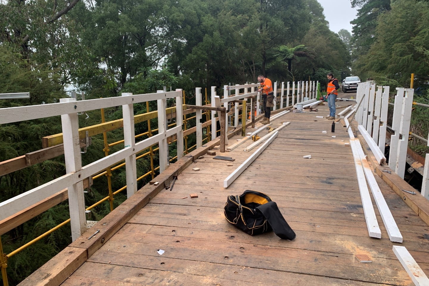 Works on the bridge