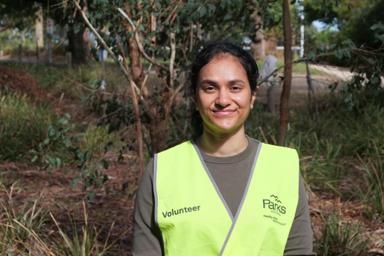 Judith volunteering in Wattle Park