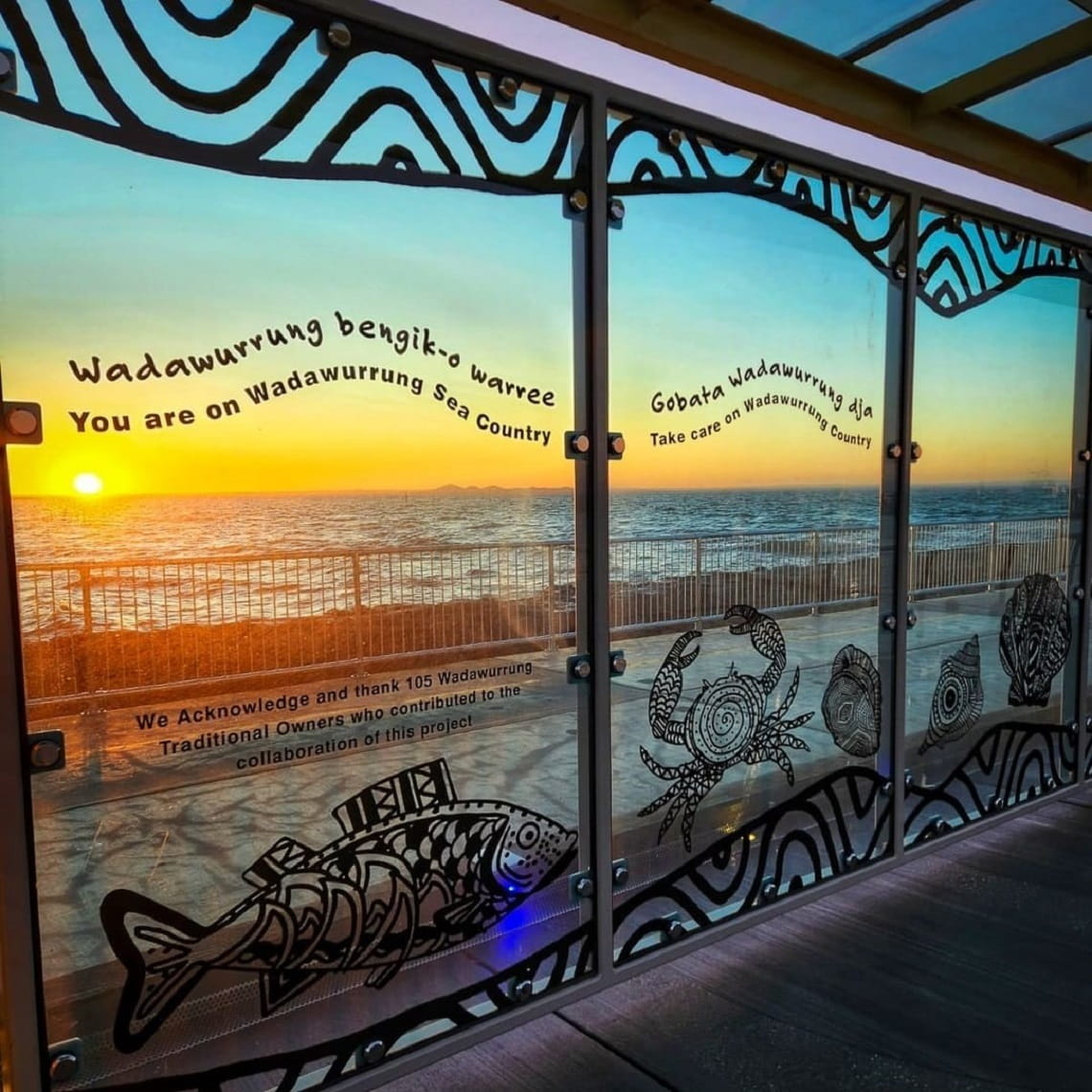 Sunset at Portarlington Pier on Wadawurrung sea Country