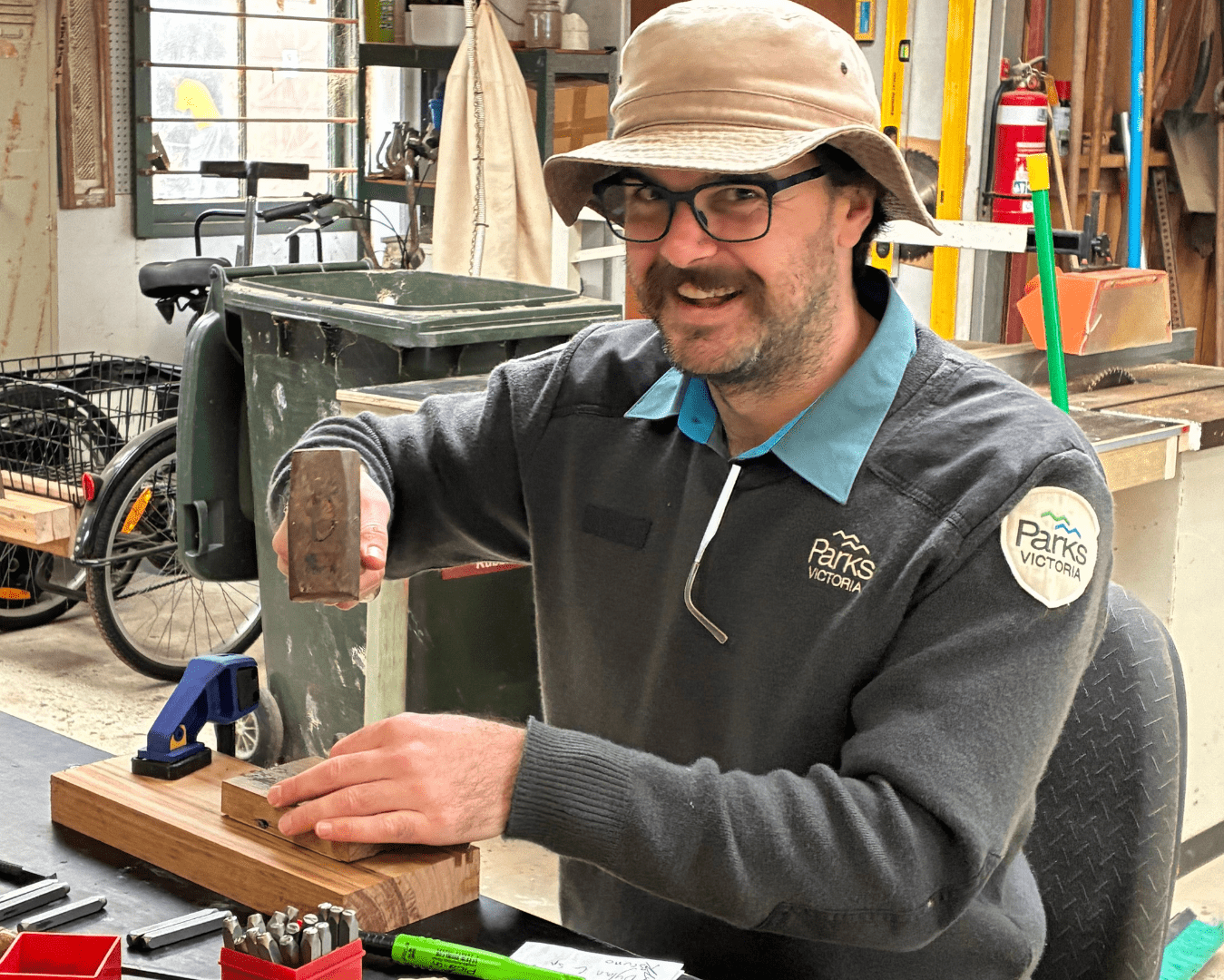 Ty in the workshop
