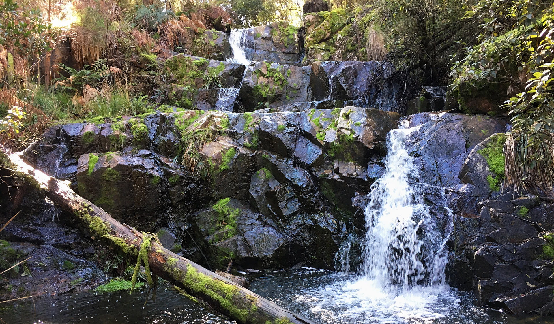 A fall waterfall in Mount Samaria State Park