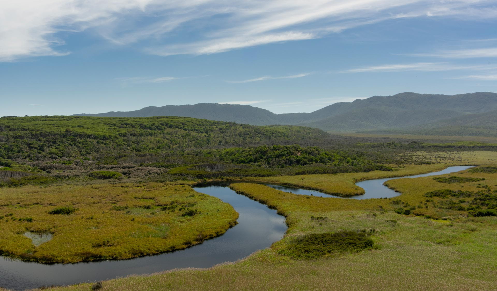 The Derby River as it winds its way to the coast.