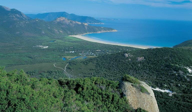 The view from the top of Mt Bishop in Wilsons Promontory National Park.